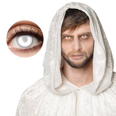 Boland Kostümzubehör – Kontaktlinsen Kontaktlinsen 3 Monatslinsen Geist Weiss – Cosplay Halloween