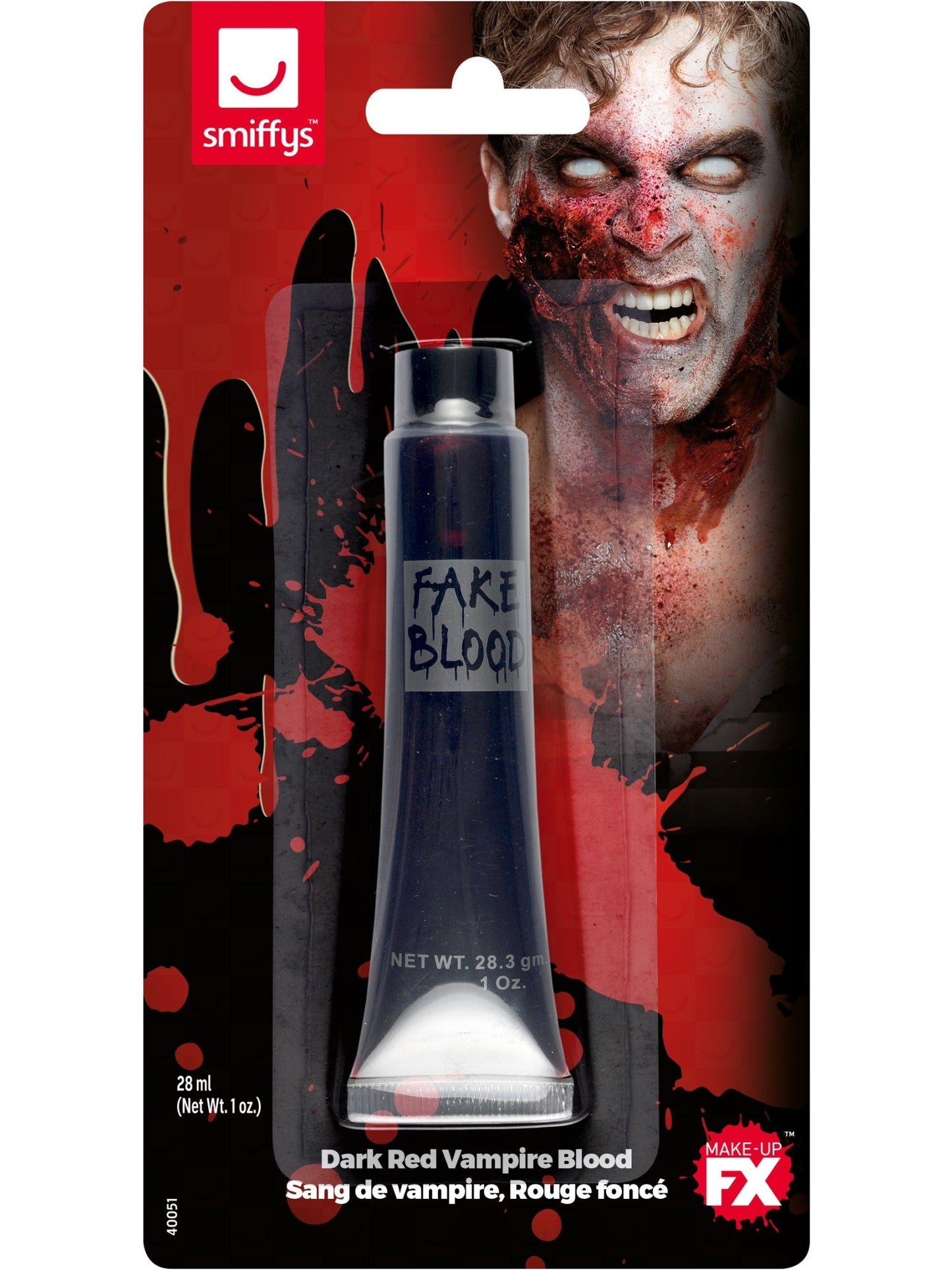 Smiffys Make-Up FX, Vampire Gel Blood, Dark Red CD für Unisex