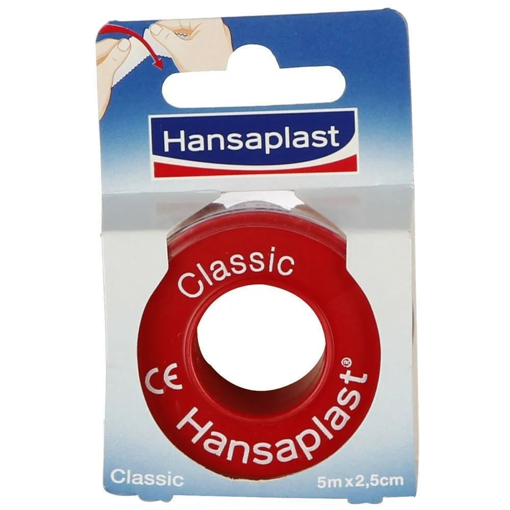 HANSAPLAST HANSAPLAST Classic Klebeband 5 m x 2,5 cm 1 Stück medizinisches Pflasterband Kosmetik