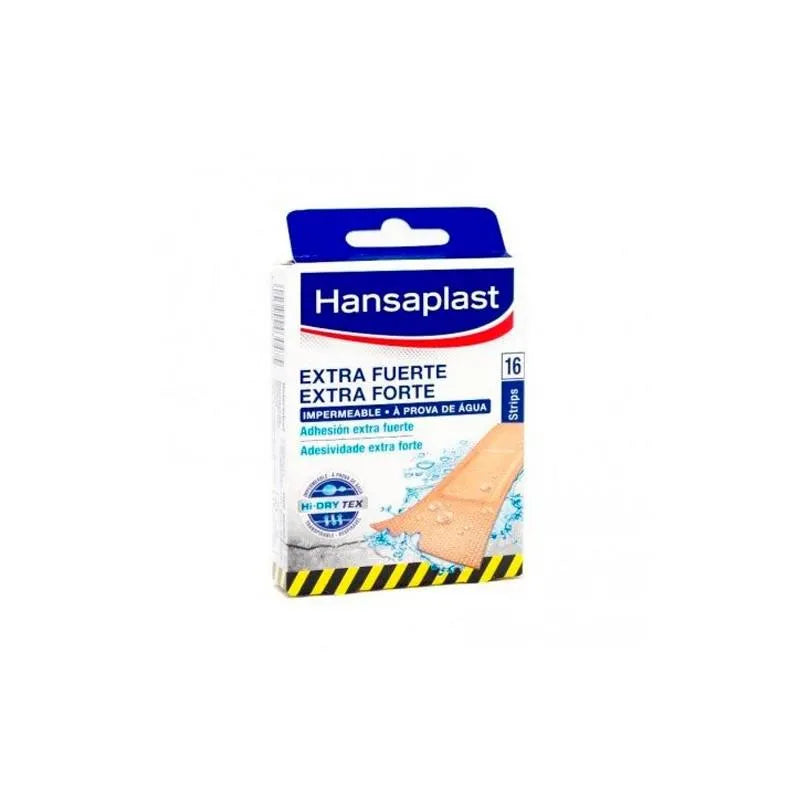 HANSAPLAST HANSAPLAST Extra Starker Haftverband 16 Streifen Pflasterverband für sicheren Halt Kosmetik