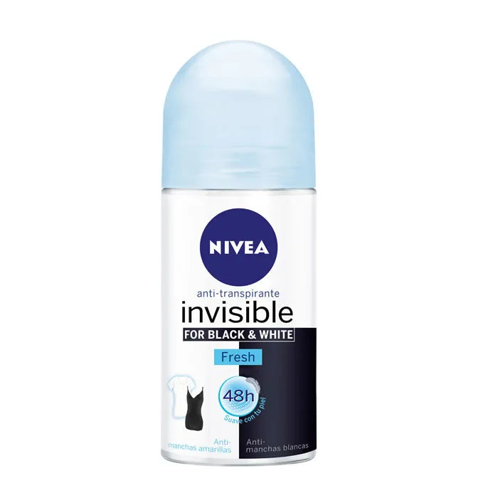 NIVEA NIVEA For Black & White Fresh Roll-On 50 ml Deo Antitranspirant Kosmetik