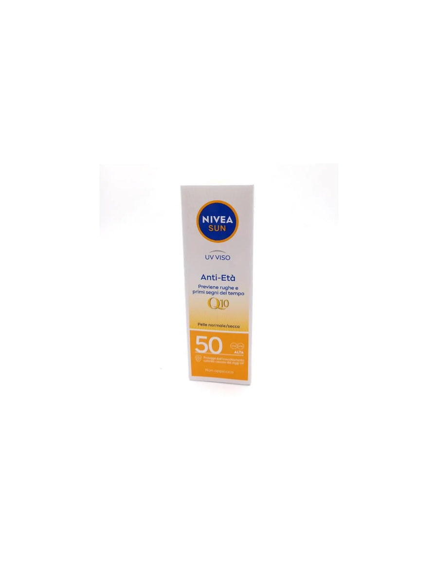 NIVEA Sun Facial UV Q10 Anti-Age Sonnenschutz LSF 50 50 ml Sonnencreme