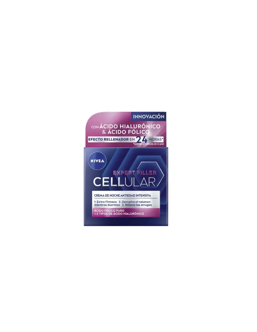 NIVEA NIVEA Cellular Filler Hyaluron und Folsäure Nachtcreme 50 ml Kosmetik