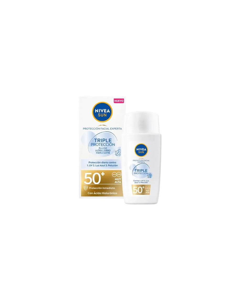 NIVEA Sun Triple Proteccion Ultralight Fluid Gesicht LSF 50 40 ml Sonnenpflege