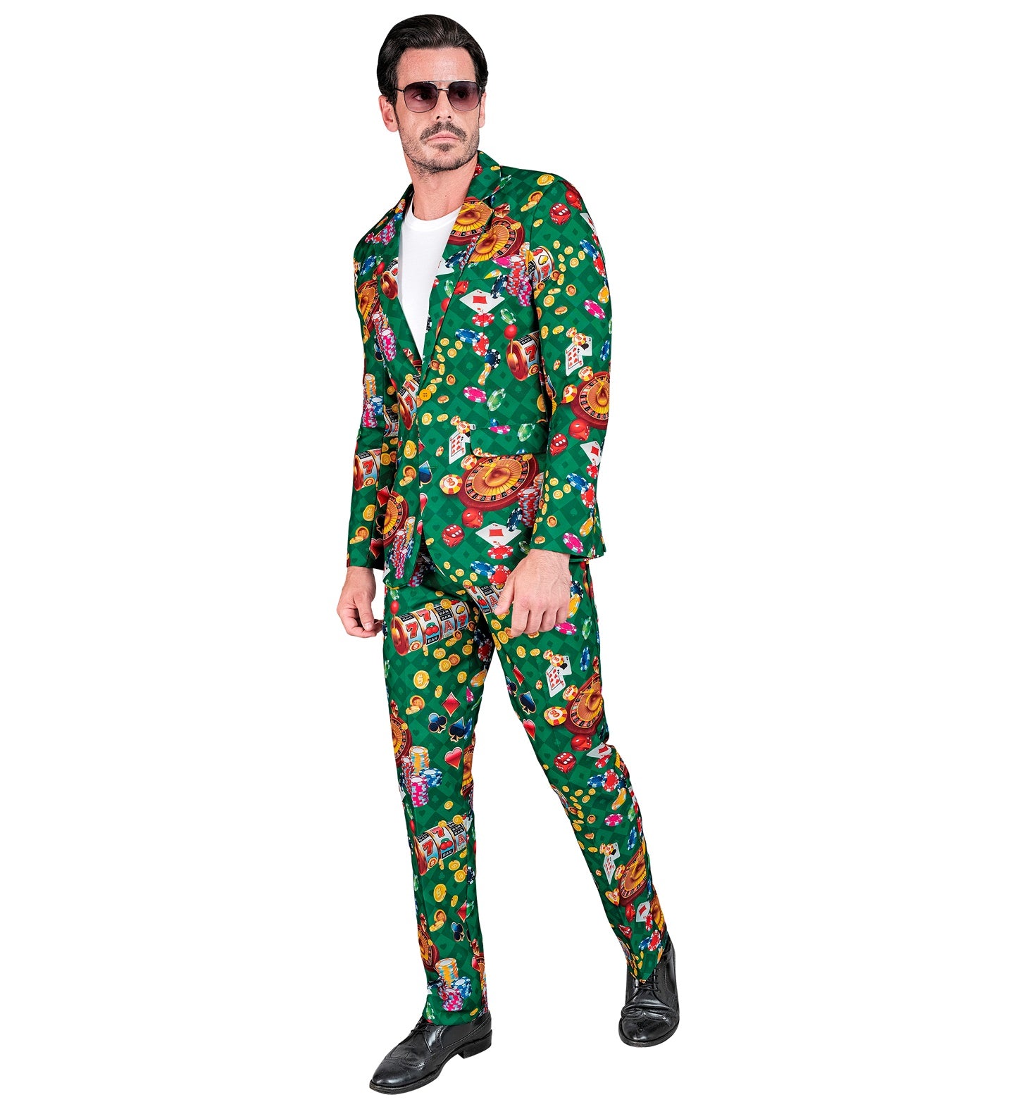 Herren Casino Party Anzug Jacke mit Hose im Casino Style