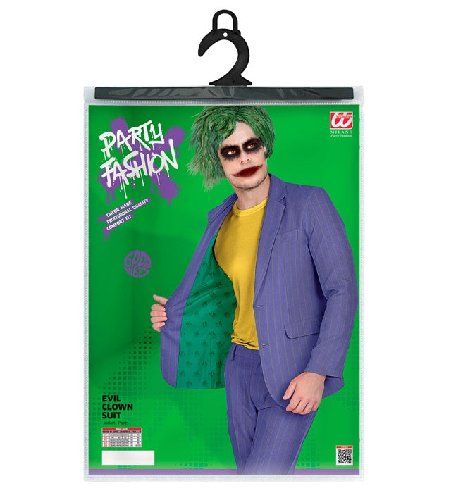 Böser Clown Party Anzug bestehend aus Jackett und Hose in düsterem Design