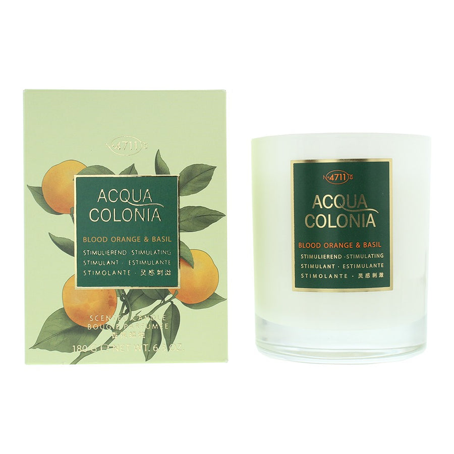 4711, Acqua Colonia, Blutorange und Basilikum, Duftkerze, 180 g