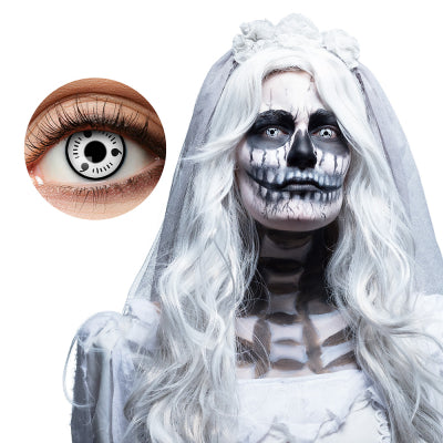 Boland Kosmetische Kontaktlinsen Ghost Bride Kontaktlinsen – 1 Woche Halloween Karneval
