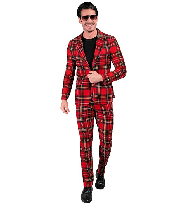 Tartan Party Fashion Anzug Jackett und Hose im klassischen Karomuster