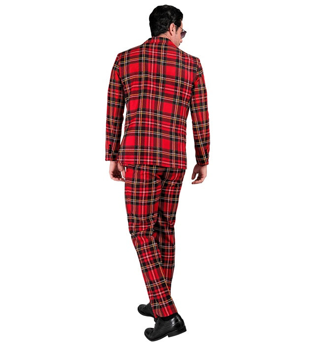 Tartan Party Fashion Anzug Jackett und Hose im klassischen Karomuster