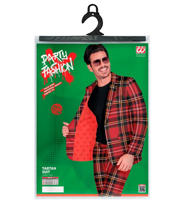 Tartan Party Fashion Anzug Jackett und Hose im klassischen Karomuster