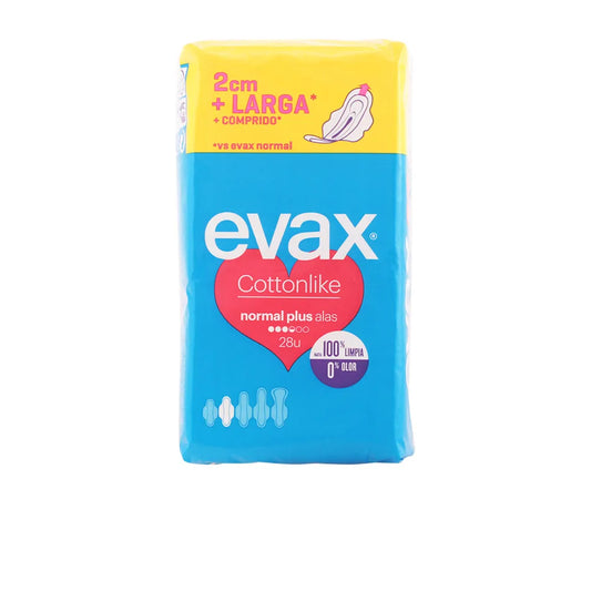 EVAX EVAX Cottonlike Normal Plus Damenbinden mit Flügeln 28 Stück Kosmetik