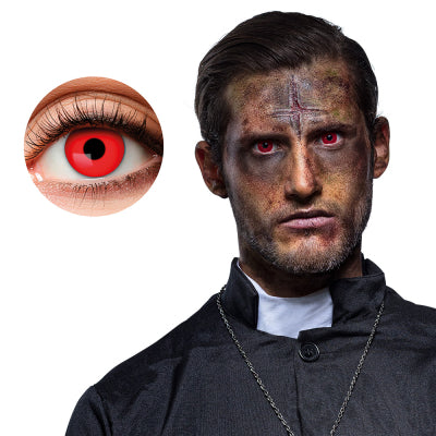 Boland Kontaktlinsen für Kostüme Halloween Kontaktlinsen Devil Priest 7-Tage Wiederverwendbar