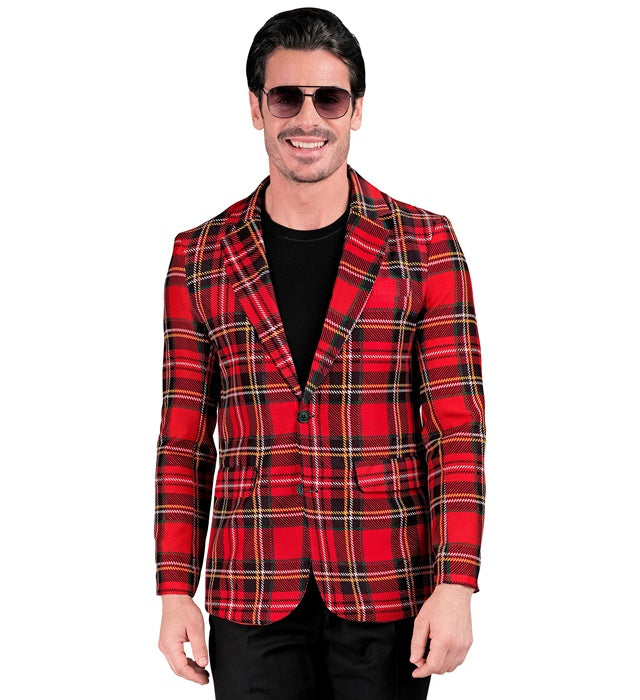 Tartan Party Jackett mit klassischem Karomuster für Fasnacht und Mottoparty