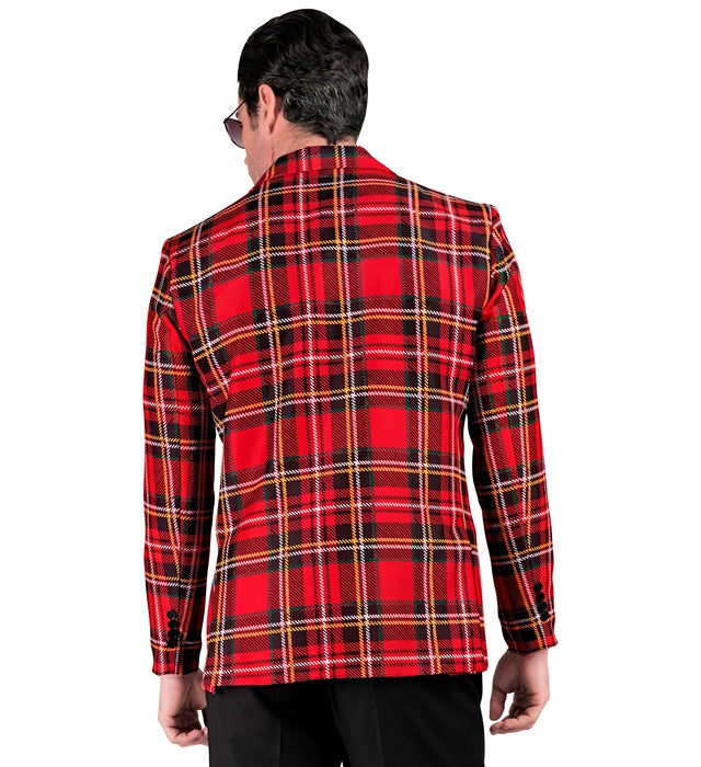 Tartan Party Jackett mit klassischem Karomuster für Fasnacht und Mottoparty
