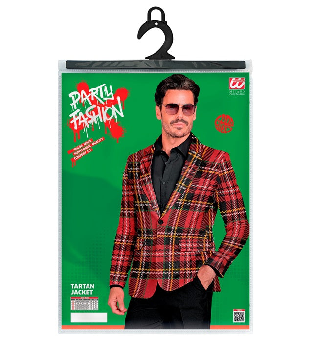 Tartan Party Jackett mit klassischem Karomuster für Fasnacht und Mottoparty