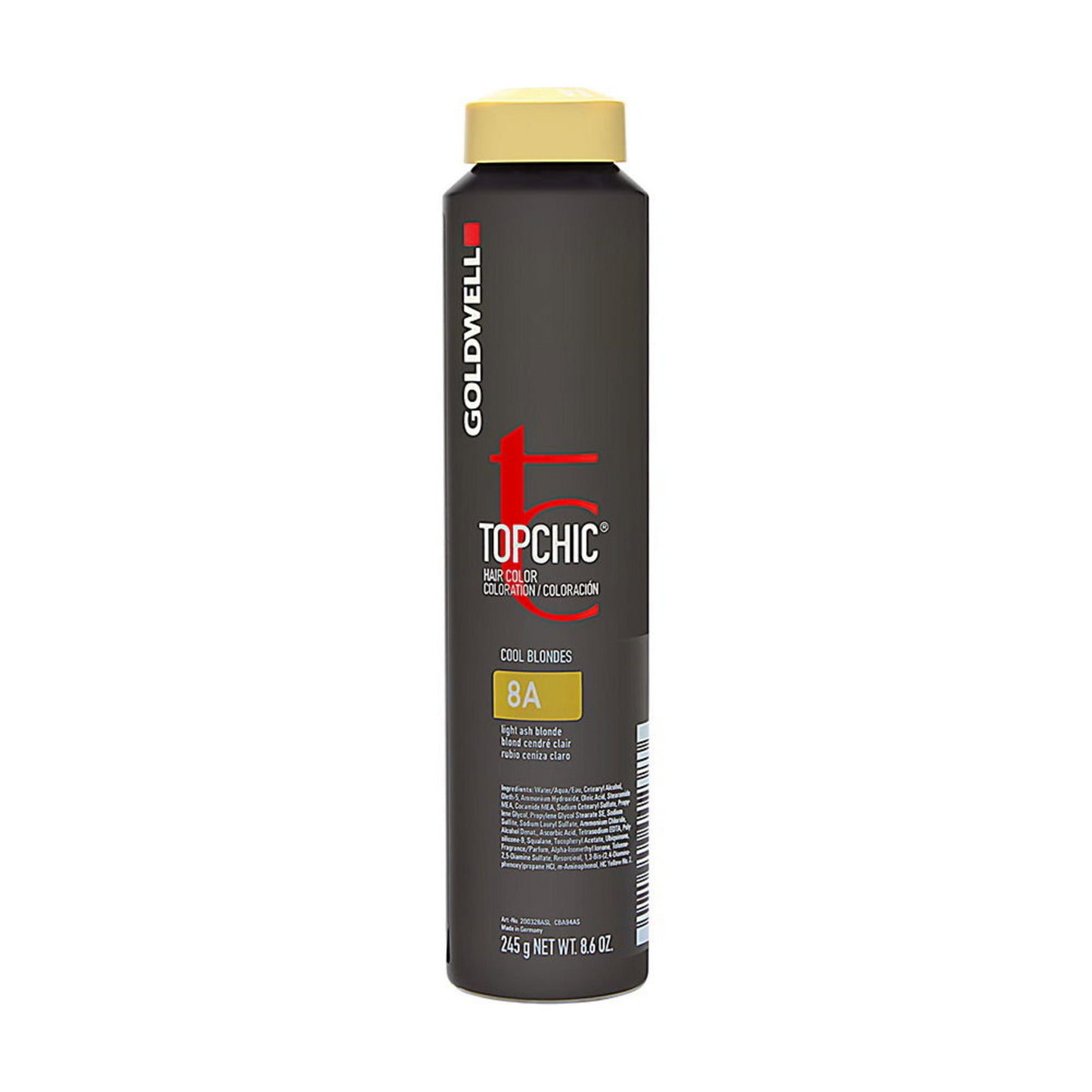 Goldwell Goldwell, TopChic, Permanente Haarfarbe, 8A Light Ash Blonde, 250 ml Regular