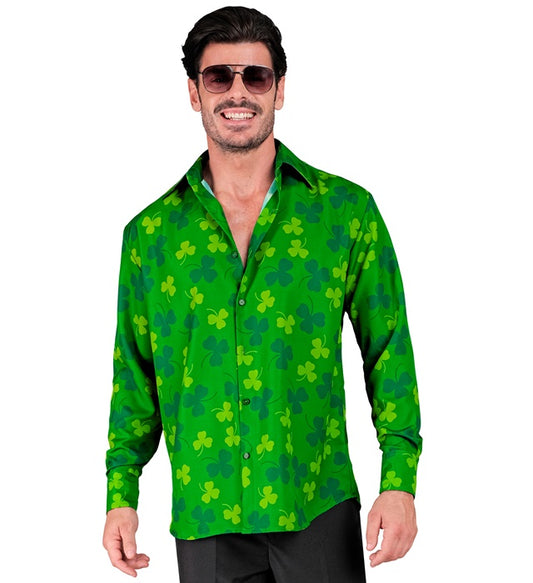 Grünes St. Patrick's Day Fashion Hemd für Fasnacht und Mottopartys