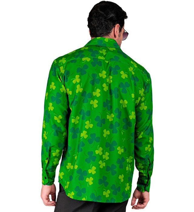 Grünes St. Patrick's Day Fashion Hemd für Fasnacht und Mottopartys