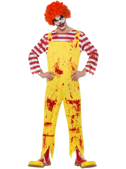 Smiffys Kreepy Killer Clown Costume, Yellow & Red CS für Herren