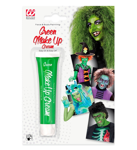 Grüne Schminkfarbe in Tube 28 ml für Fasnacht und Karneval
