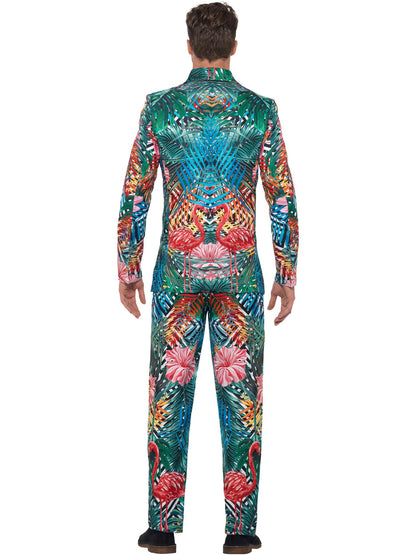 Smiffys Hawaiian Tropical Flamingo Kostüm für Herren mit Jacke und Hose – Detailansicht