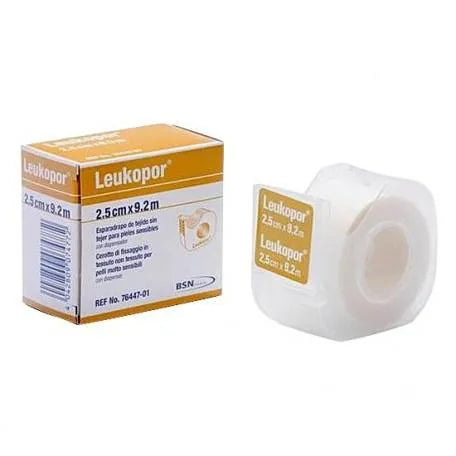 BSN MEDICAL BSN MEDICAL Leukopor Esparadrapo Gewebe Pflaster 9,2 m x 2,5 cm für sensible Haut 1 Stück Kosmetik