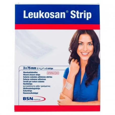BSN MEDICAL BSN MEDICAL Leukosan Strip Pflaster 3 x 75 mm 2 Stück Kosmetik