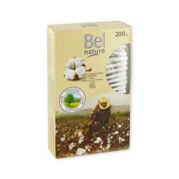 BEL BEL Wattepads Cotton Buds 200 Stück Baumwollstäbchen für Kosmetikpflege