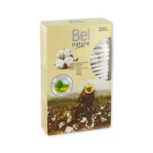 BEL BEL Wattepads Cotton Buds 200 Stück Baumwollstäbchen für Kosmetikpflege