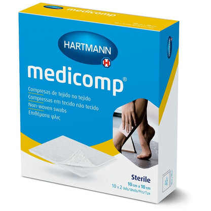 Hartmann Medicomp sterilisierte Mullkompressen 10 x 10 cm, 20 Stück – Produktansicht