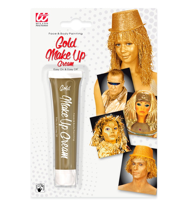 Goldene Schminke in Tube 28 ml für Fasnacht und Karneval Make-up