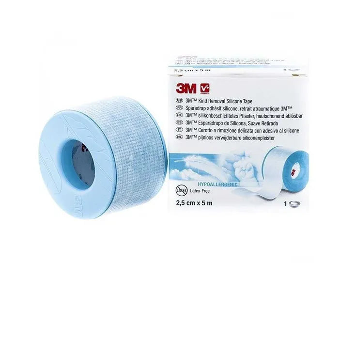 3M 3M Hypoaler Silicone Esparadrap 5 m x 2,5 cm silikonbeschichtetes Pflaster Kosmetik