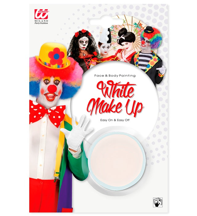 Weiße Schminke im Behälter 9,6 ml für Fasnacht und Karneval Make-up
