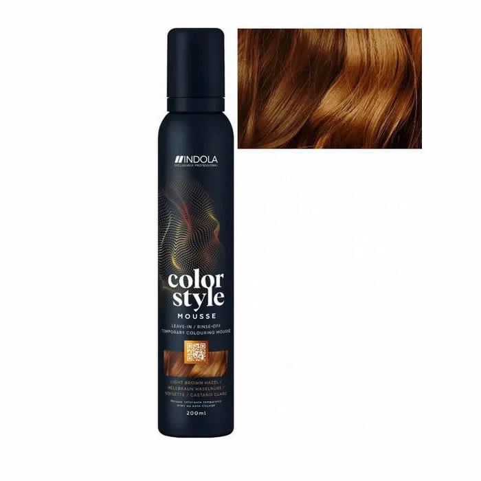 INDOLA Color Style Mousse Light Brown Hazel 200 ml Haarfarbe Schaum