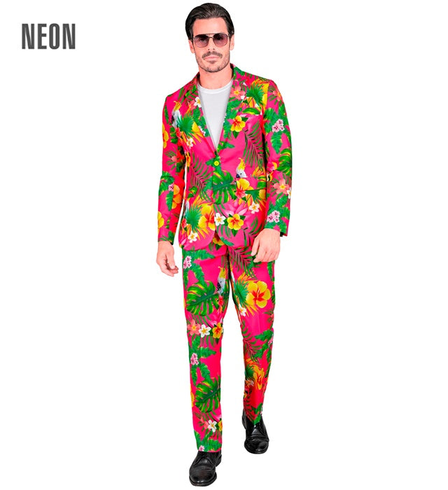 Neon Copacabana Party Anzug mit Jackett und Hose in leuchtenden Farben