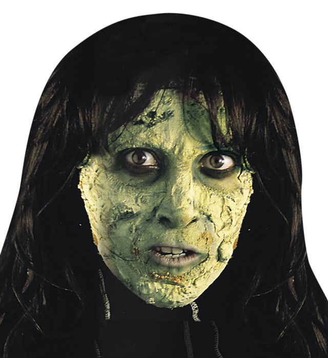 Grünes Horror-Fleisch in Tube für Spezialeffekte auf Haut bei Halloween und Fasnacht