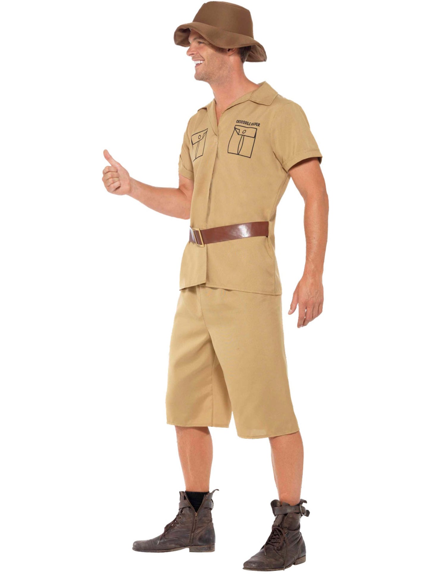 Smiffys ZOOKEEPER Safari Man Costume, Brown CS für Herren