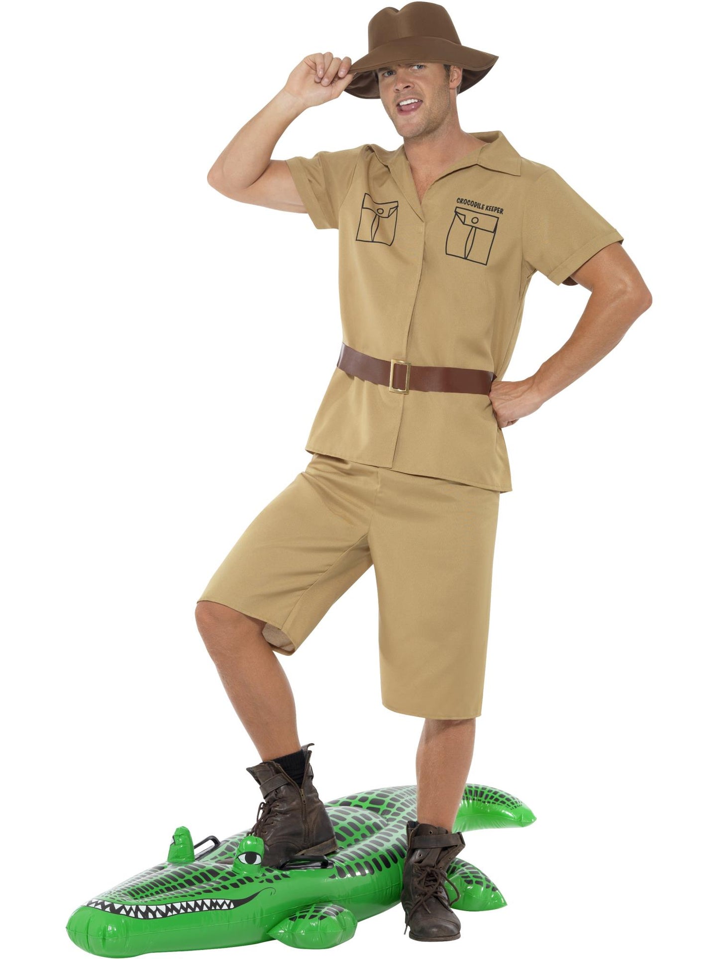 Smiffys ZOOKEEPER Safari Man Costume, Brown CS für Herren