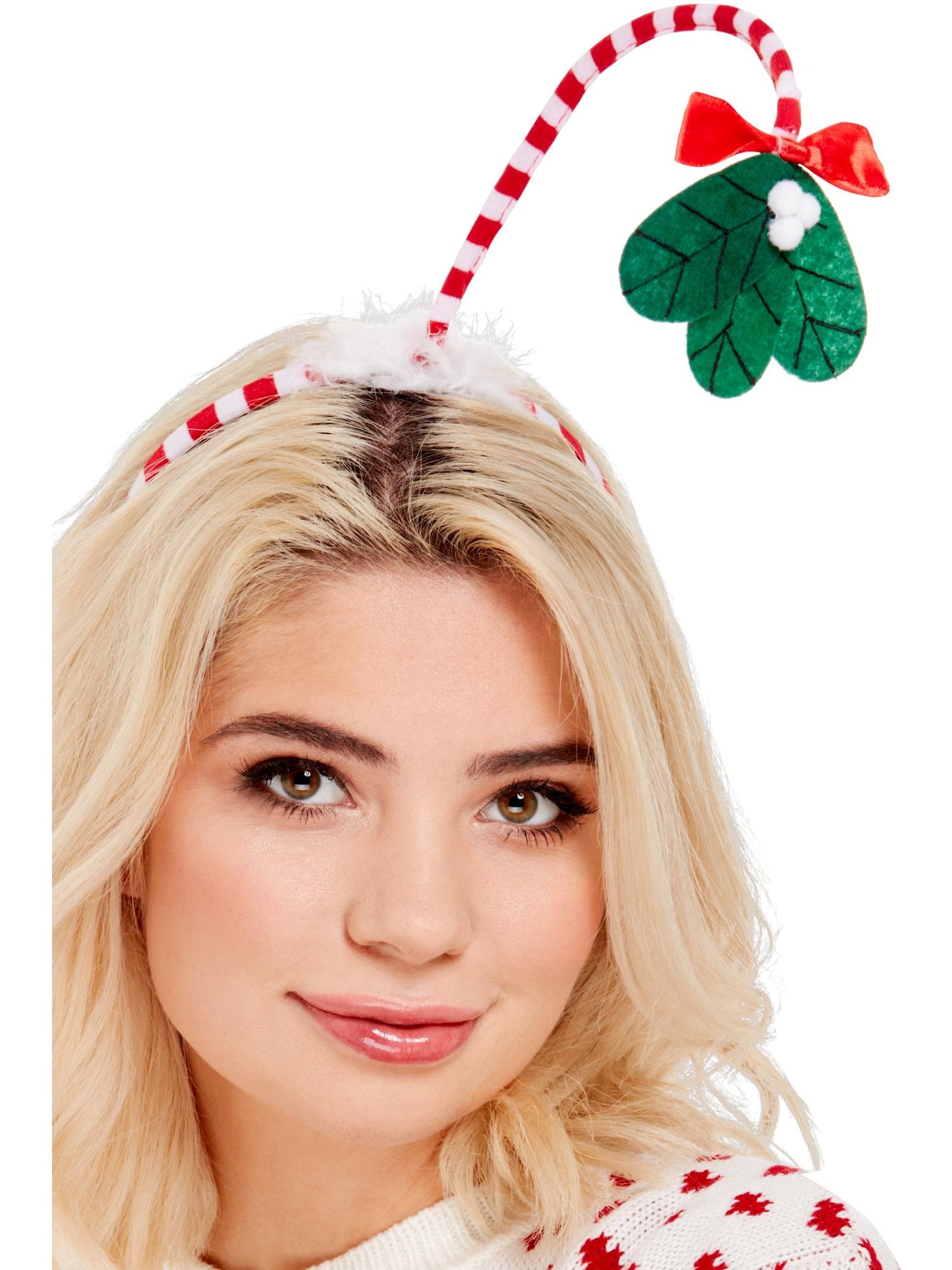 Smiffys Mistletoe Kisses Headband, Red & White HA für Unisex