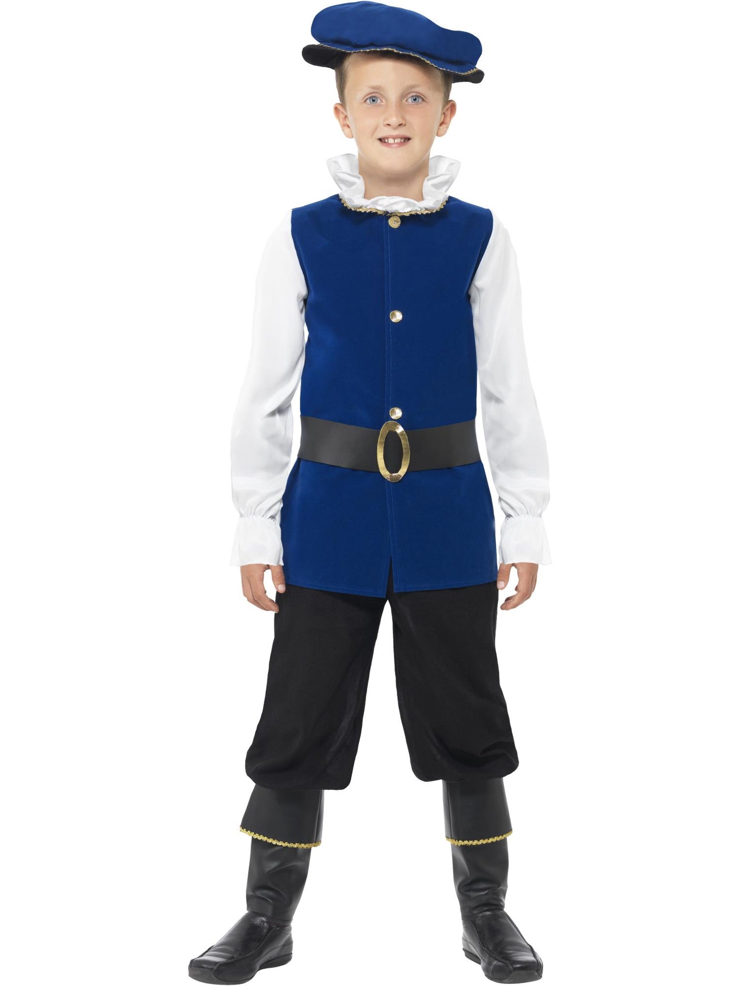 Smiffys Tudor Jungenkostüm, Royal Blue CS