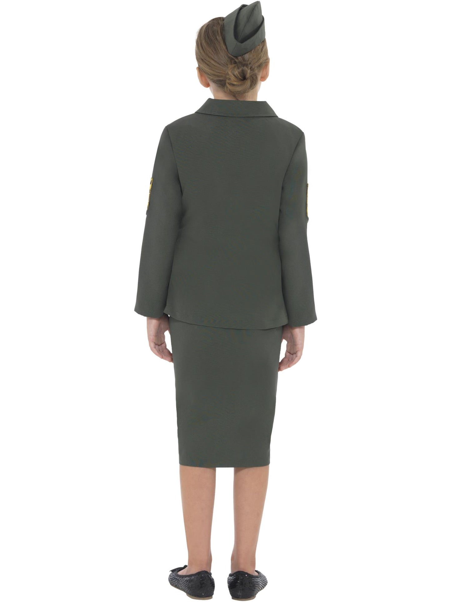 Smiffys 1940S WW2 Army Mädchenkostüm, Khaki Green CS