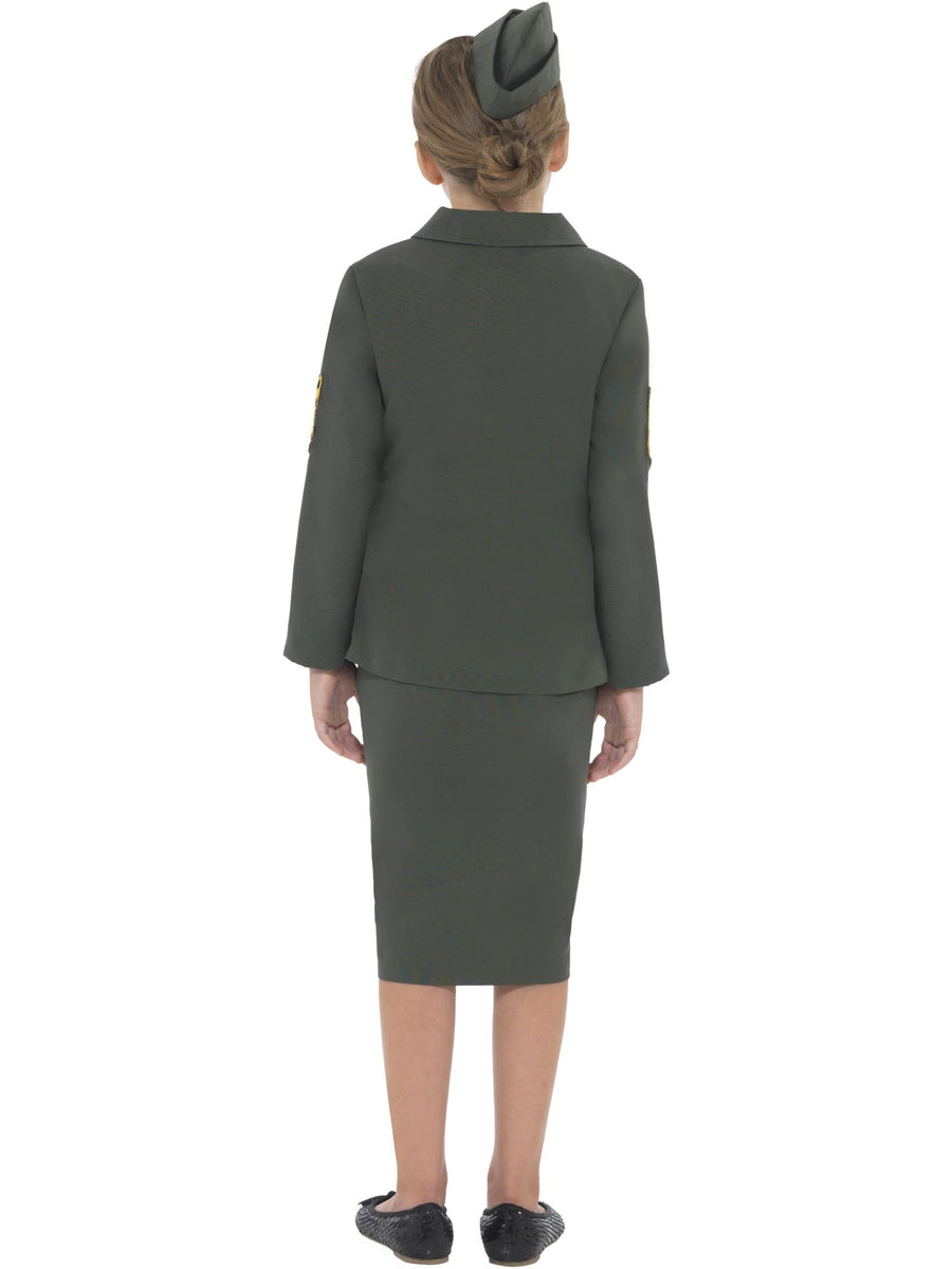 Smiffys 1940S WW2 Army Mädchenkostüm, Khaki Green CS