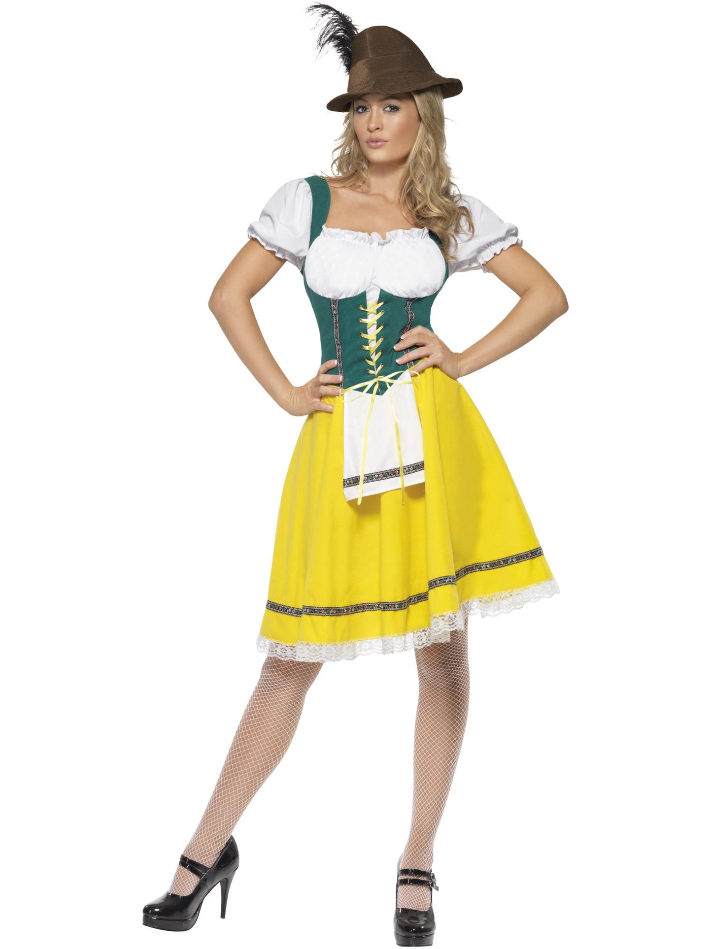 Smiffys BAVARIAN Beer Fest Costume, Female, Yellow CS für Damen