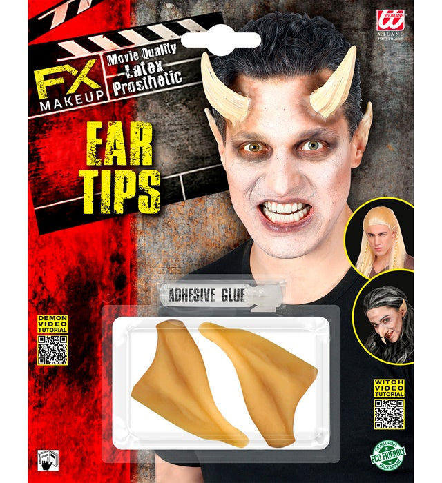 Ohrenspitzen mit Klebstofftube für Halloween-Kostüm