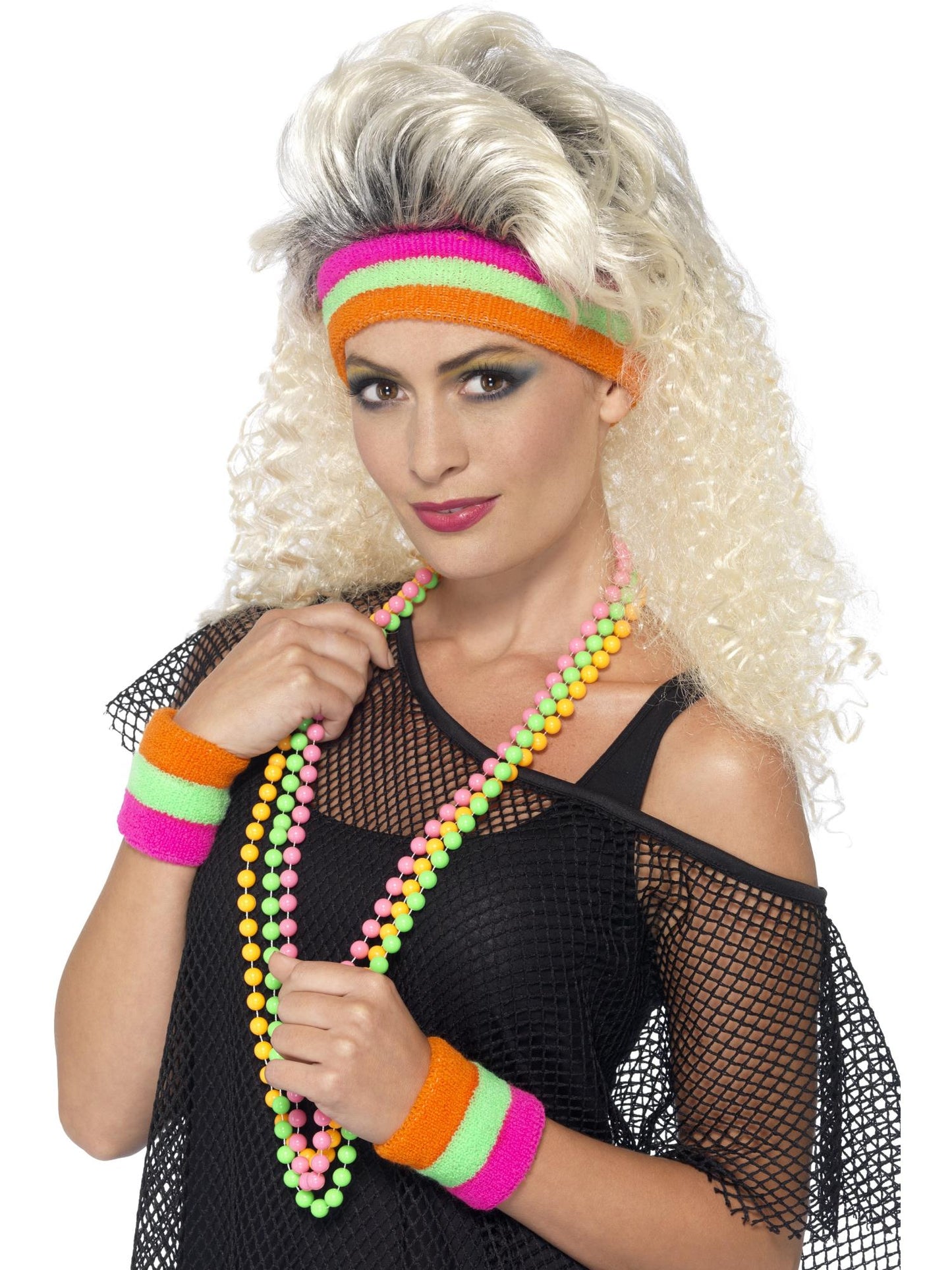Smiffys 1980S Sweatbands, Neon AC für Unisex