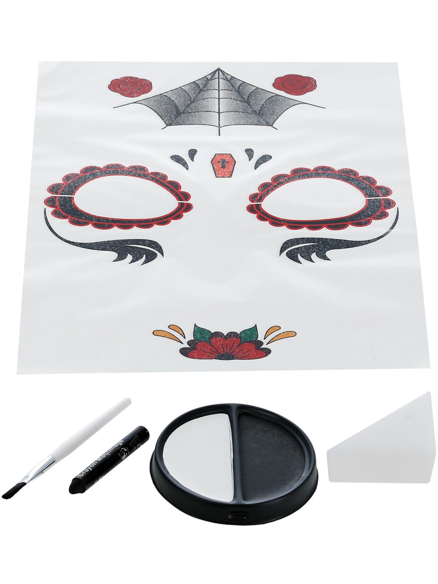 DAYDEAD Smiffys Make-Up FX, Day of the Dead Kit, Aqua, Red CD für Unisex
