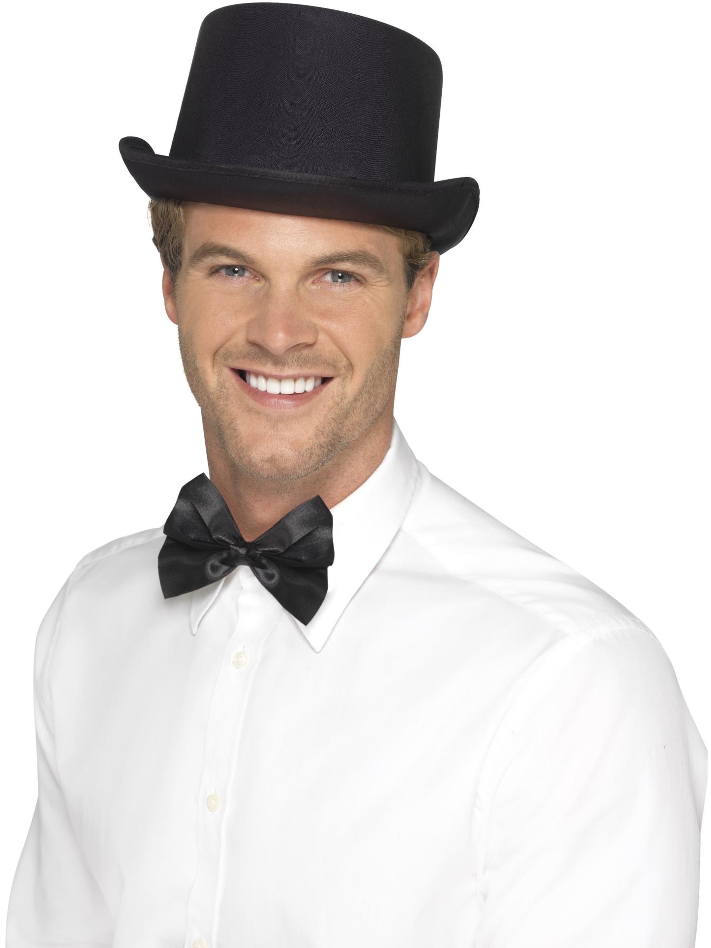 Smiffys CABARET Top Hat, Satin Look, Black für Unisex