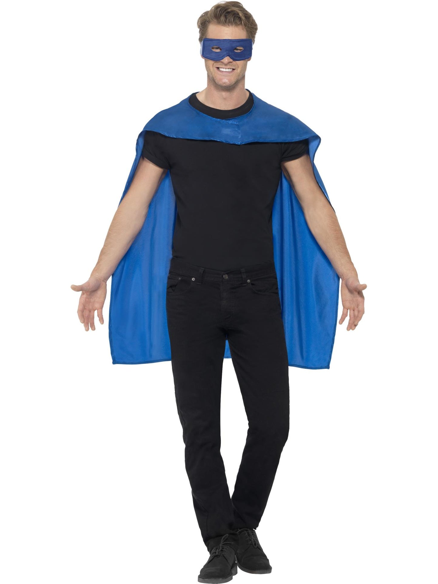 Smiffys SUPERHERO Cape, Blue AC für Unisex