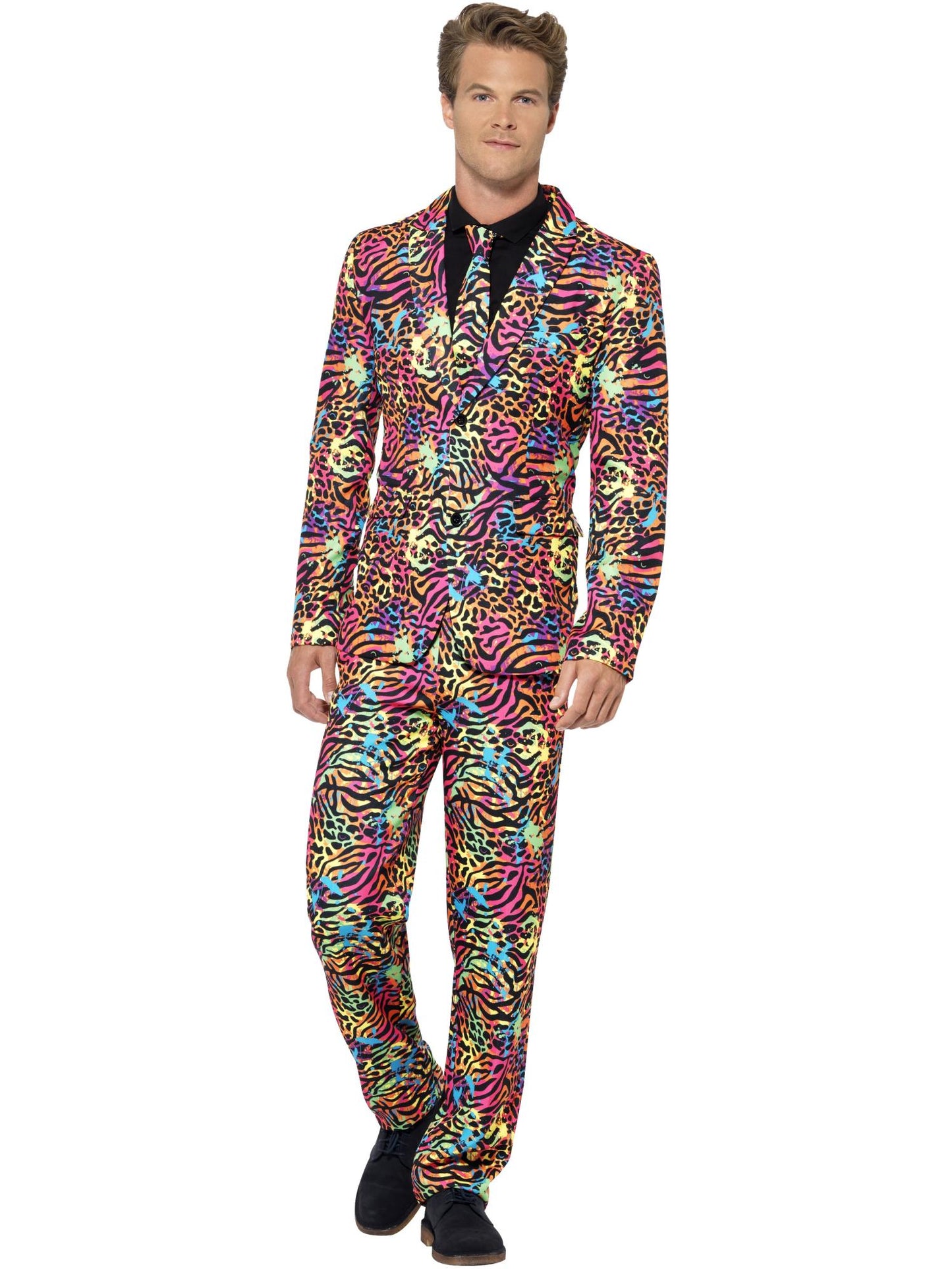 Smiffys 1980S Neon Suit, Multi-Coloured CS für Herren